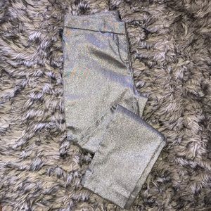 Silver slim fit ankle pants